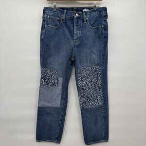 J. Crew Factory Size 29 Premium Edition Slim Boyfriend Patchwork Jean Button Fly